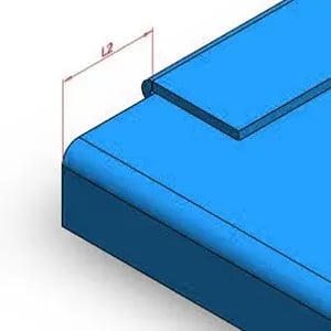 Minimale afstand tot plooiing