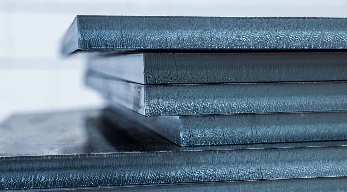Close-up steel plates