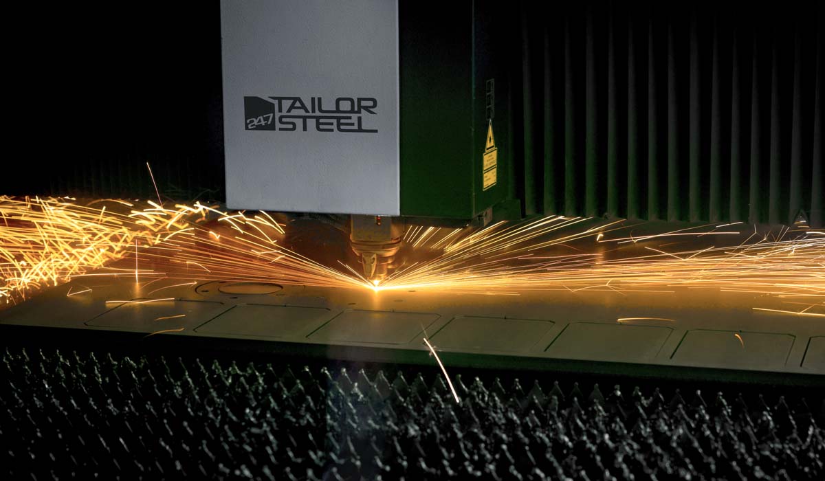 decoupe au laser de l acier teinte