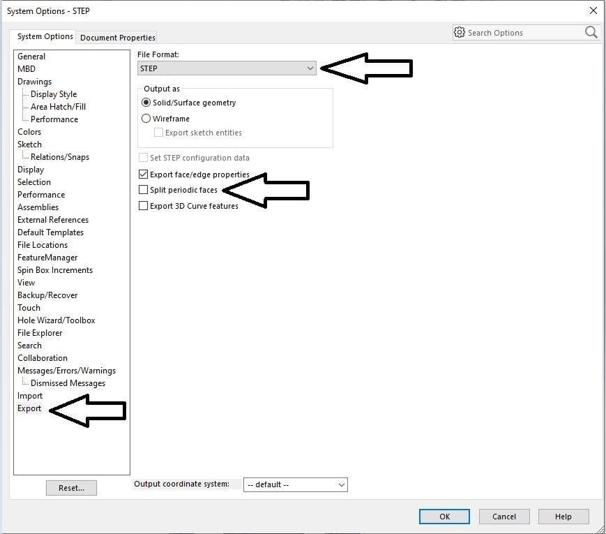 turn-off-split-periodic-faces-in-solidworks
