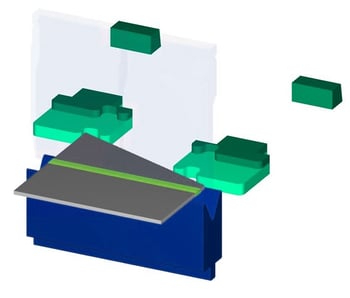 Bonne butée pour une pièce conique.