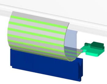 Une forme cylindrique avec un ordre de pliage ascendant entraîne une collision.