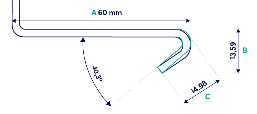 Ajuster l'angle d'un rayon aigu