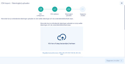 CSV tekening uploaden 1