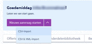 CSV-import selecteren
