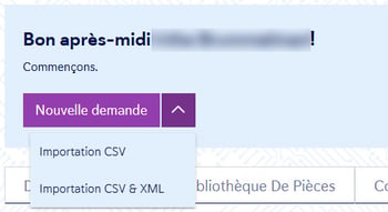 Sélectionner limportation CSV