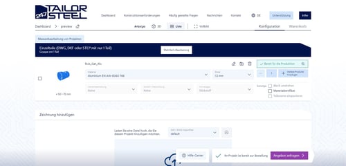 Screenshot Übersicht Projekt in Sophia