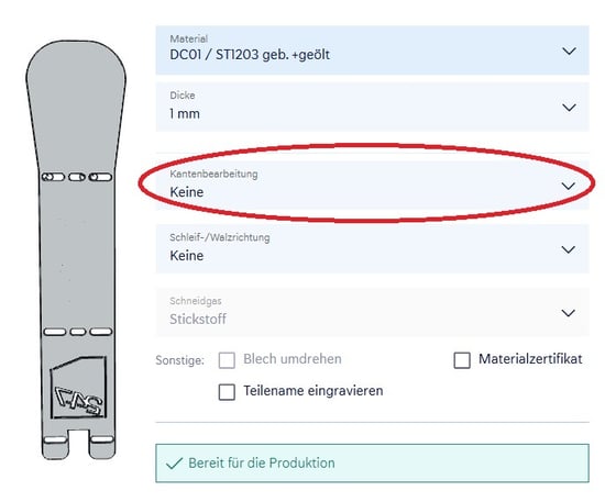 kantenbearbeitung keine