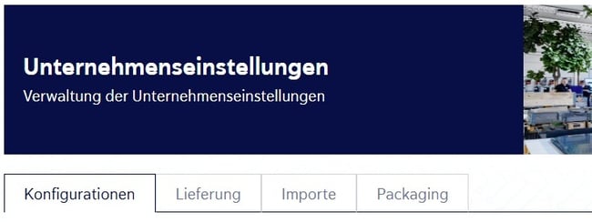 Unternehmenseinstellungen karten