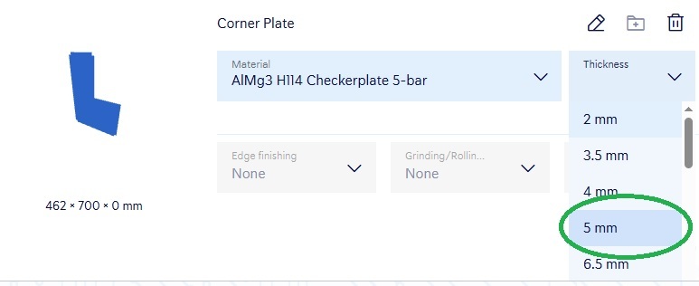 thickness of checker plate