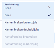 Selectie randafwerking in Sophia