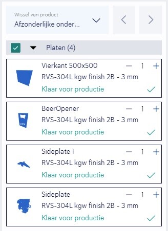 Bulkbewerking automatisch graveren bij de 3D weergave