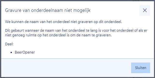 Error: graveren niet mogelijk