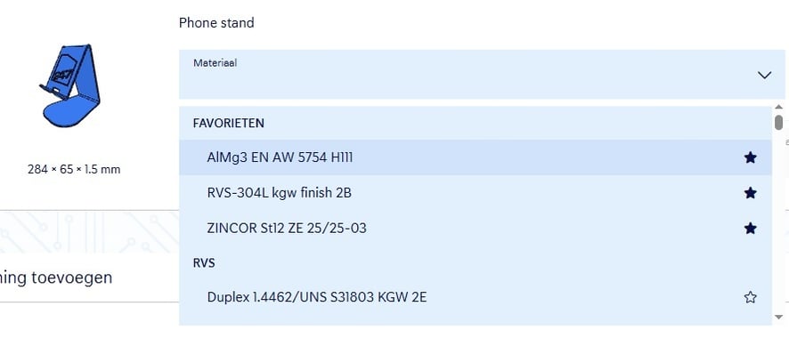 favoriete materialen