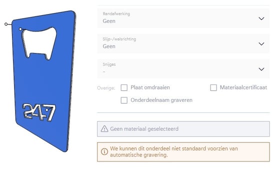 kan niet standaard-graveren