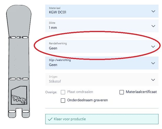 randafwerking naar geen