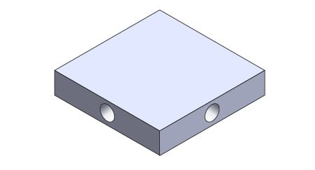Gaten in de zijkant van een plaat