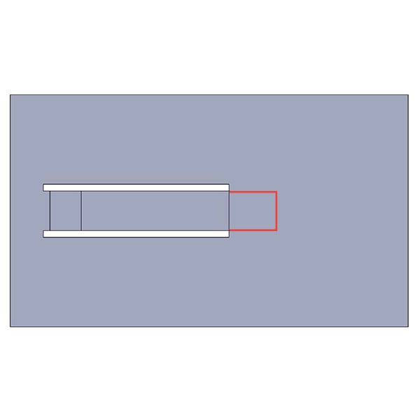 Internal setting with excessively long flange closed surface