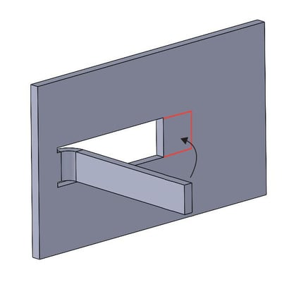 Voorbeeld van overlapping in de plaatuitslag.