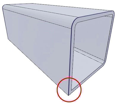 Rayons manquants ou incorrects dans le tube