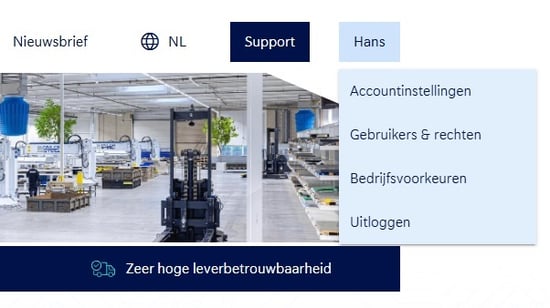 naar bedrijfsvoorkeuren